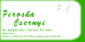 piroska csernyi business card